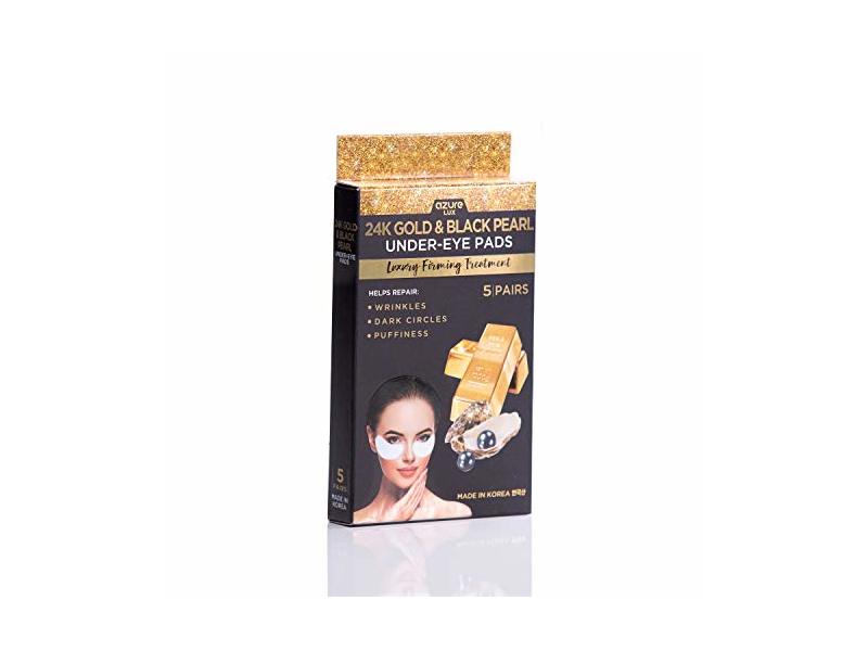24K Gold & Black Pearl Under Eye Pads, 5 Count