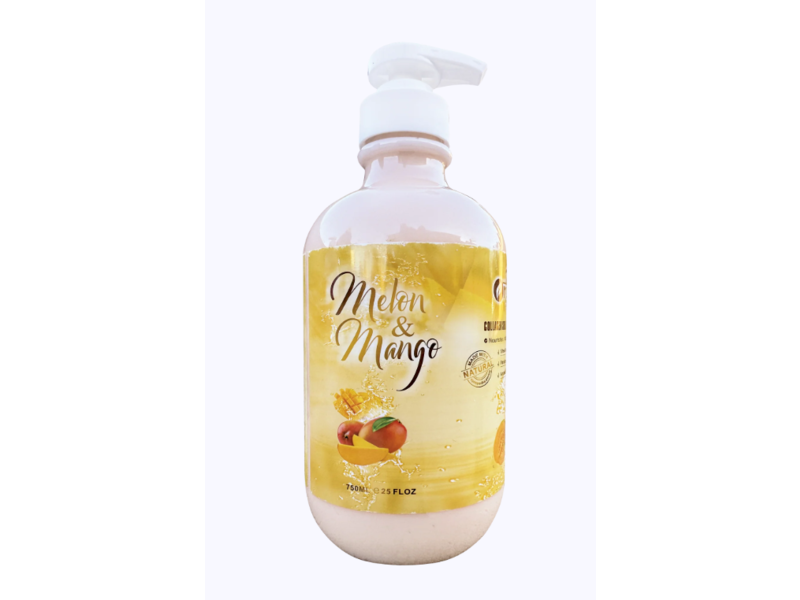 2E Organic Collagen Shea Butter Body Cream, Melon & Mango, 25 fl oz/750 mL