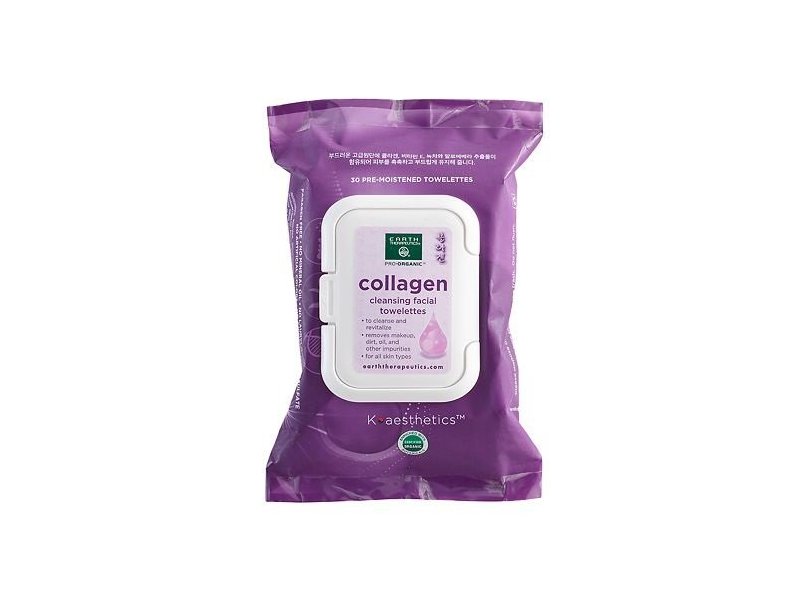 Collagen Cleansing Facial Towelettes 30 ct Earth Therapeutics