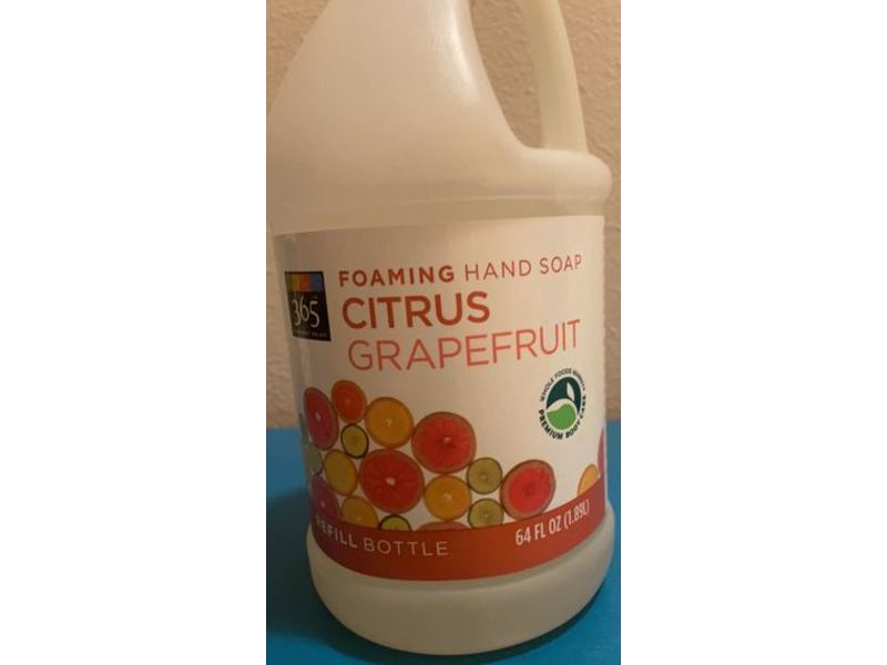 365 Everyday Value Foaming Hand Soap, Citrus Grapefruit, 64 fl oz/1.89 L