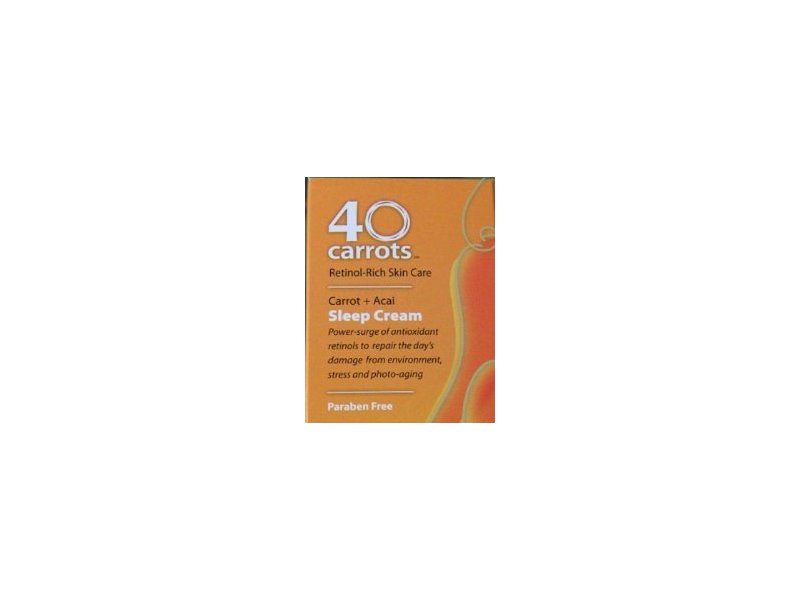 40 Carrots Retinol-Rich Skin Care Carrot Acai Sleep Cream, 2oz.