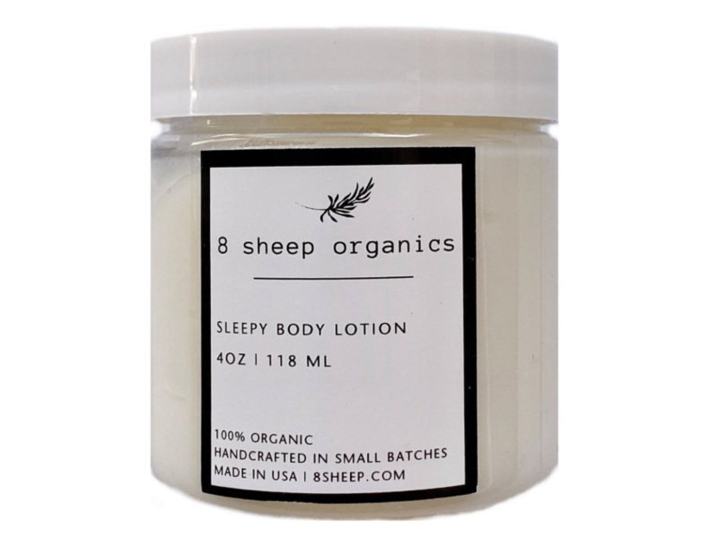 8 Sheep Organics Sleepy Body Lotion, Unscented, 4 oz/118 mL