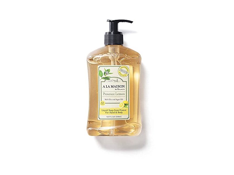 A La Maision De Provence Lemon Liquid Hand Soap, Olive & Argan Oil, 16.9 fl oz/500 mL