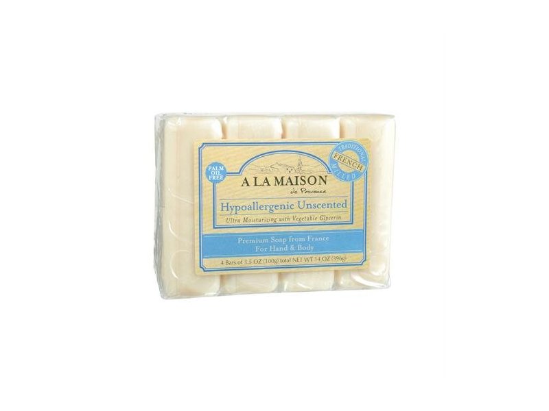 A La Maison Bar Soap Unscented Value Pack - 3.5 oz Each / Pack of 4 - Pack of 4
