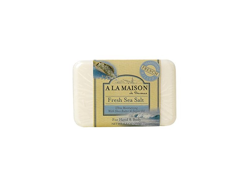 A La Maison De Provence Hand & Body Soap, Fresh Sea Salt, Shea Butter & Argan Oil, 8.8 oz/250 g