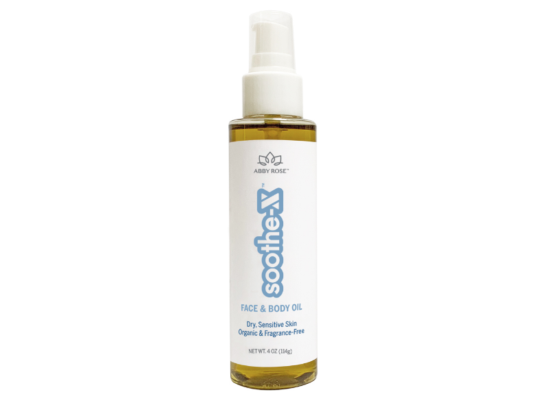 Abby Rose Soothe-X Face & Body Oil, Dry, Sensitive Skin, 4 oz/114 g