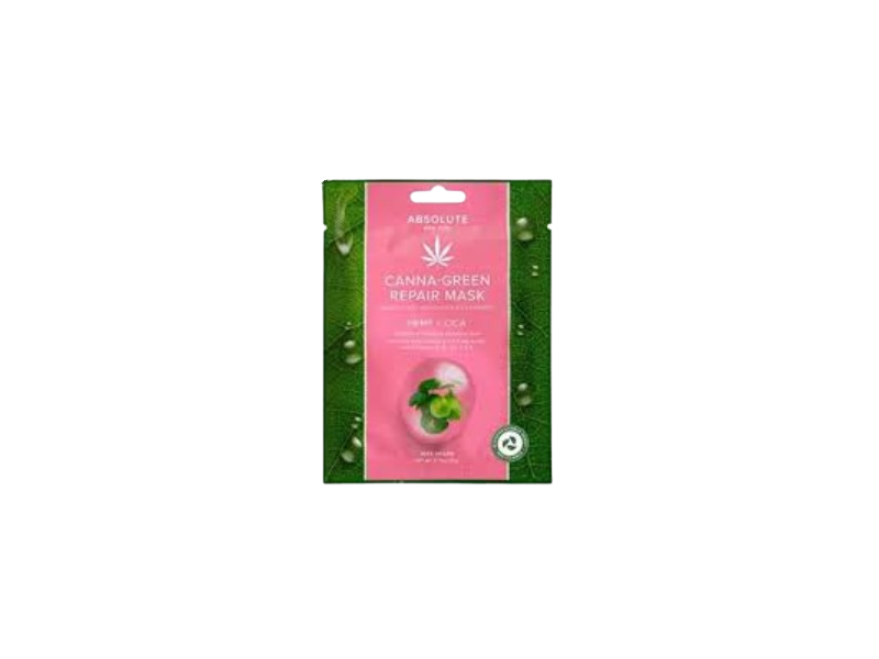 Absolute New York Canna-Green Repair Mask, Hemp + Cica, 0.17 oz/20 g