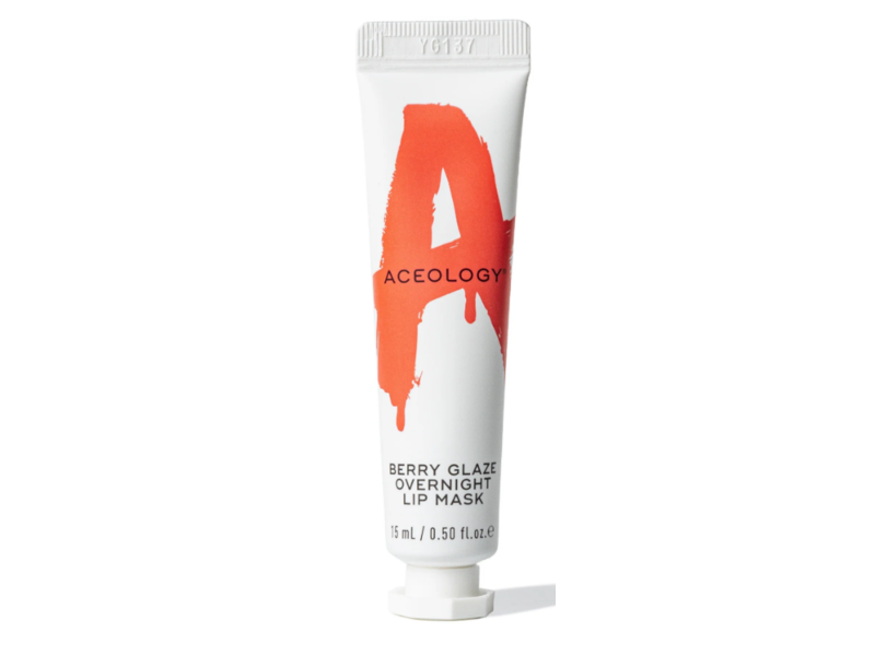 Aceology Overnight Lip Mask, Berry Glaze, 0.50 fl oz/15 mL