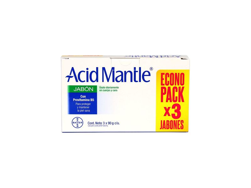 Acid Mantle Jabon con Provitamina B5, 9 g, 3 count