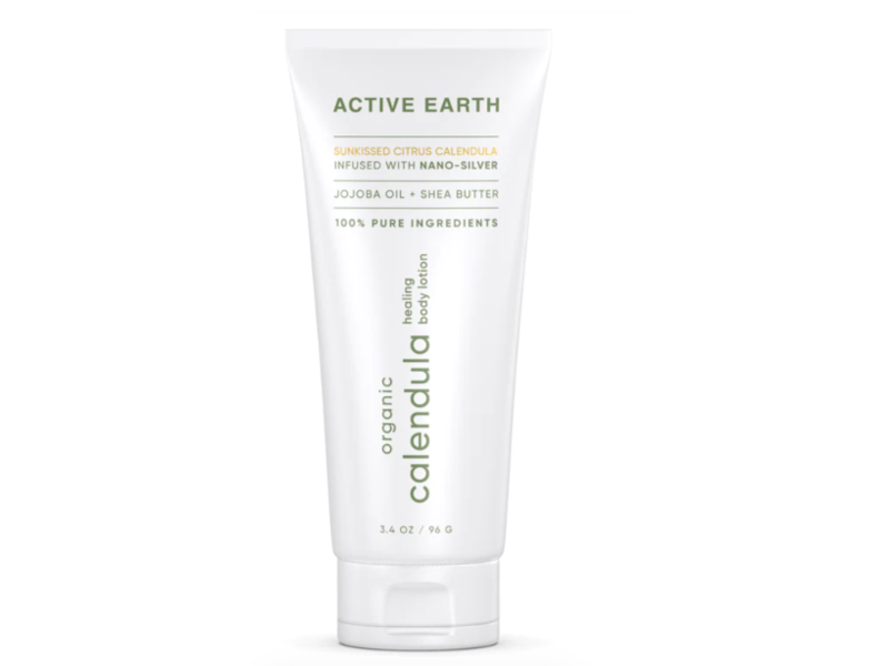 Active Earth Organic Calendula Healing Body Lotion, Jojoba Oil + Shea Butter, 3.4 oz/96 g