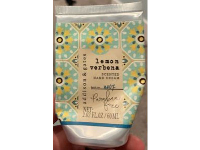 Addison & Gates Lemon Verbena Scented Hand Cream, 2.02 fl oz / 60 ML