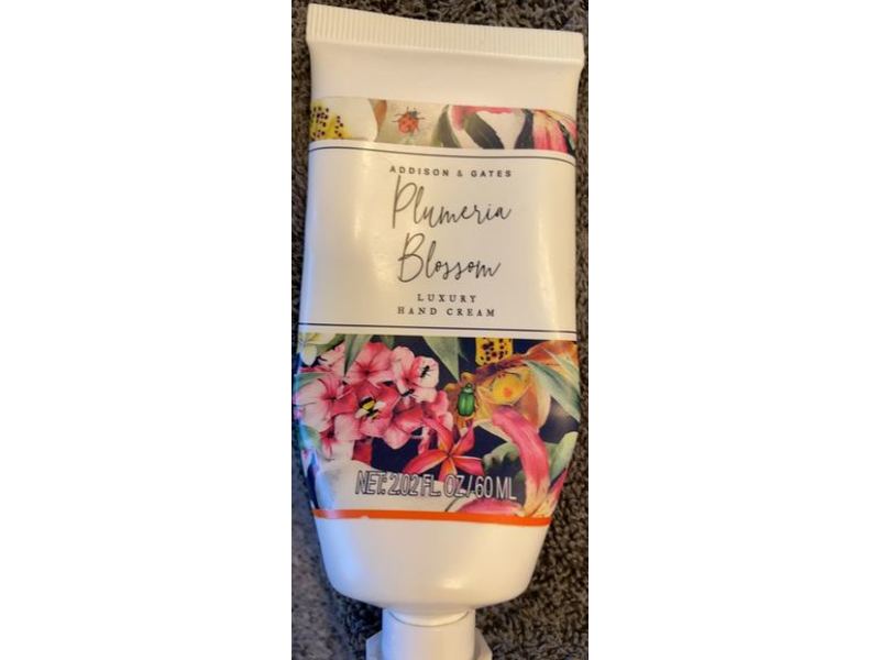 Addison & Gates Luxury Hand Cream, Plumeria Blossom, 2.02 fl oz/60 mL