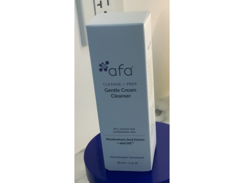 afa Gentle Cream Cleanser, Meadowfoam Seed Extract + Afaluxe, 1 oz/30 mL