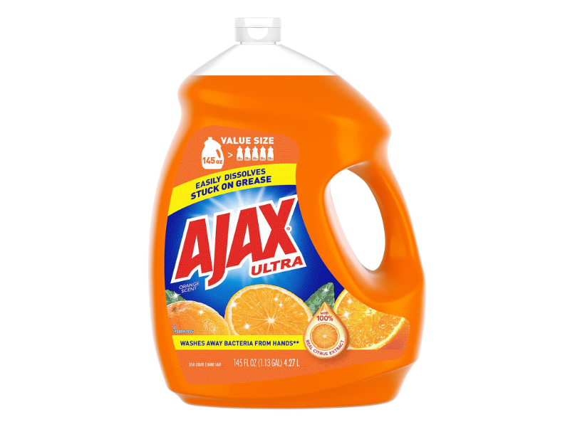 Ajax Ultra Dish Liquid Hand Soap, Orange Scent 145 fl oz/4.27 L, Pack Of 4