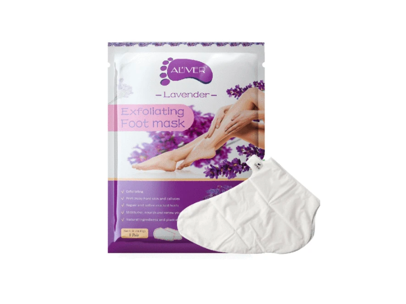 AL'IVER Exfoliating Foot Mask, Lavender, 1.41 oz/40 g, 5 Count