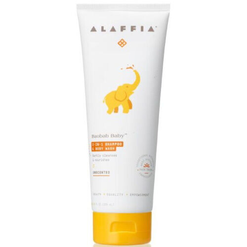 Baobab Baby 2-In-1 Shampoo & Body Wash, Unscented