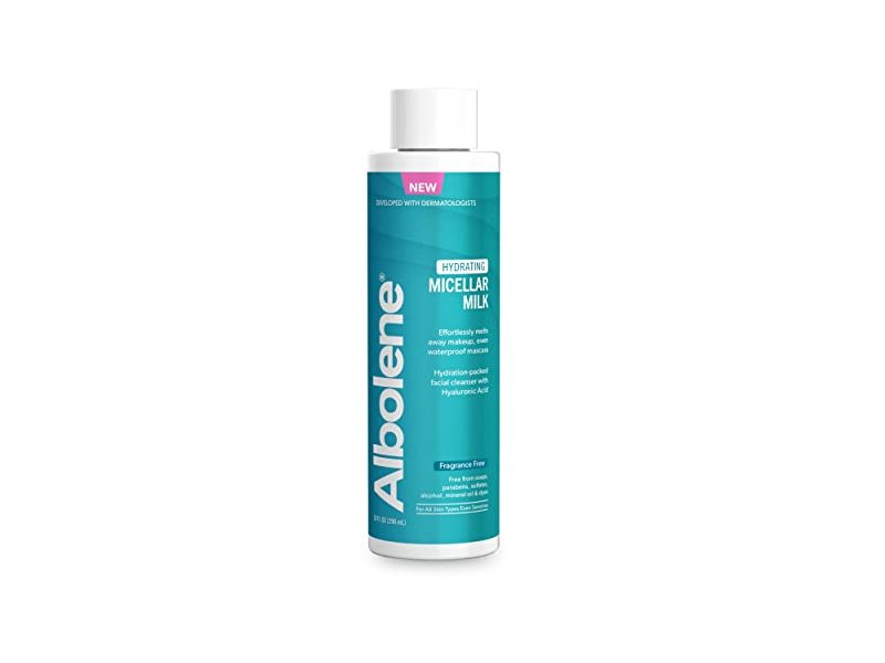 Albolene Micellar Milk Face Cleanser, Hydrating, 10 fl oz/296 mL