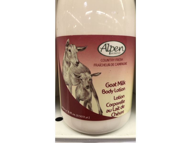 Alpen Secrets Goat Milk Body Lotion, 8.1 fl oz/250 mL