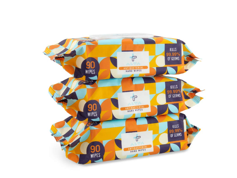 Alta+ Antibacterial Hand Wipes, Pack Of 3