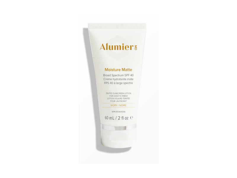 Alumier MD Matte Tinted Moisture Sunscreen, Ivory, SPF 40, 2 fl oz/60 mL