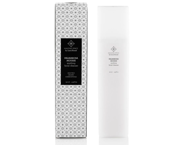 Amazing Space Palmarosa Mousse Soothing Facial Cleanser, 4.39 fl oz/130 mL