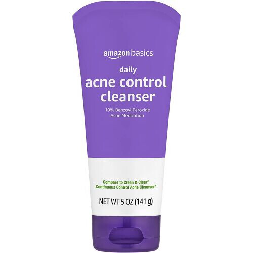 Daily Acne Control Cleanser, Maximum Strength 10% Benzoyl Peroxide Acne Medication