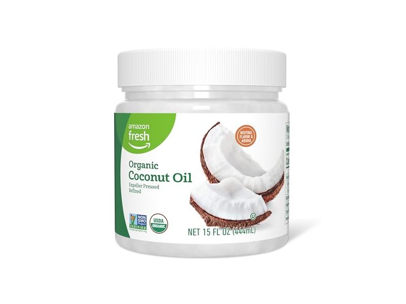 Amazon Fresh Organic Coconut Oil, 15 fl oz/444 mL