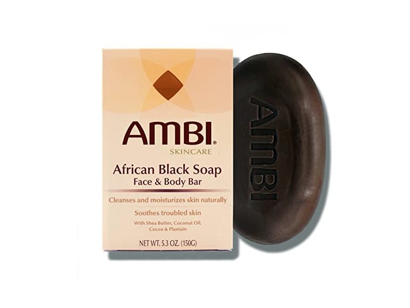 Ambi Skincare African Black Soap Face & Body, 5.3 oz/150 g