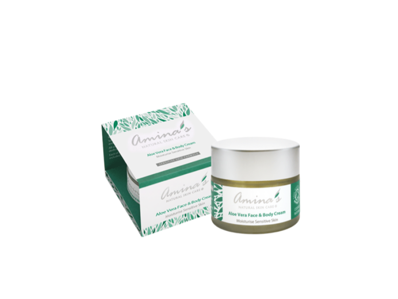 Amina's Aloe Vera Face And Body Cream, 50 mL