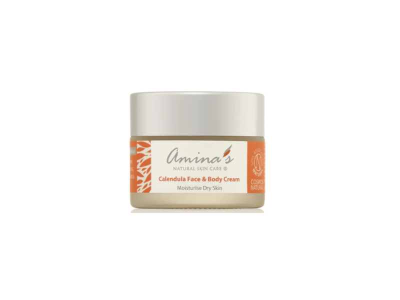 Amina's Natural Skin Care Calendula Face & Body Cream, 120 mL