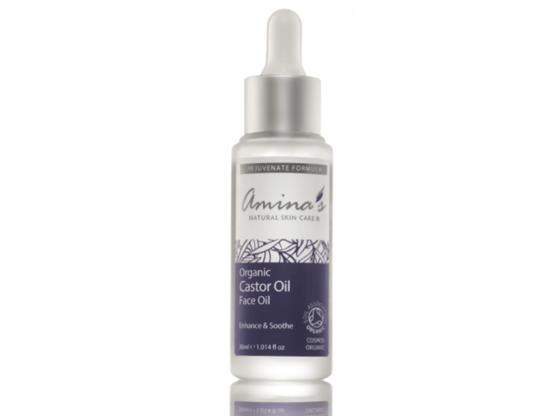 Amina's Natural Skin Care Face Oil, Organic Castor Oil, 1.014 fl oz/30 mL