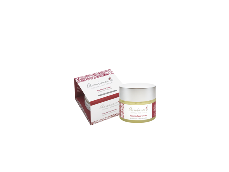 Amina's Natural Skin Care Rosehip Face Cream, 50 mL