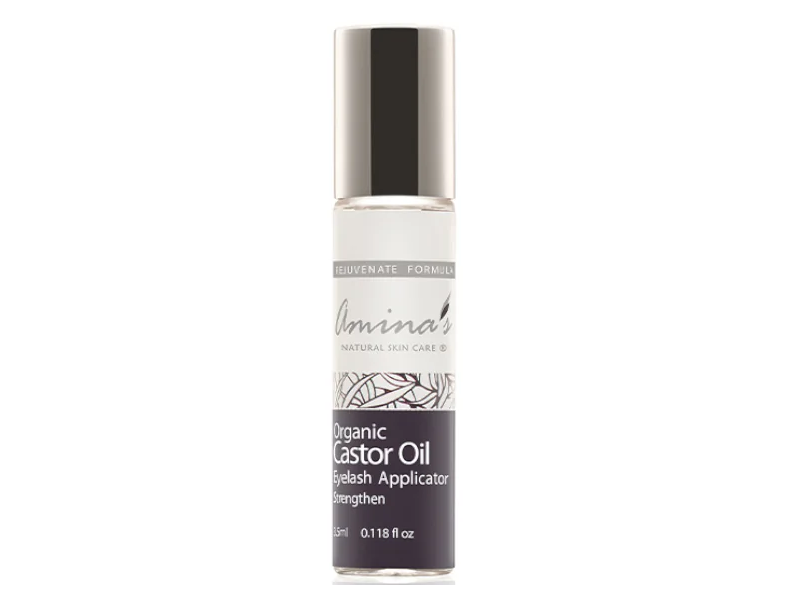 Amina's Strengthen Eyelash Applicator, Organic Castor Oil, 0.118 fl oz/3.5 mL