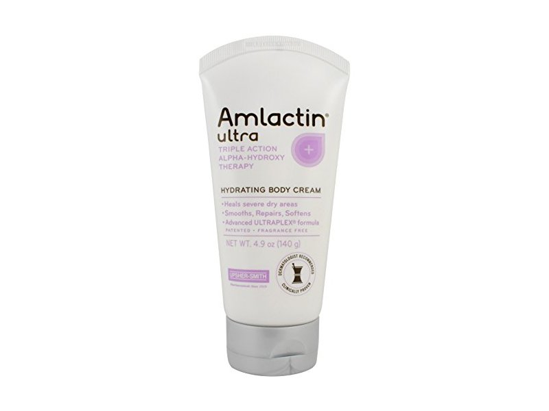 AmLactin Alpha-Hydroxy Therapy Ultra Hydrating Body Cream, White, Fragrance-Free, 4.9 Ounce