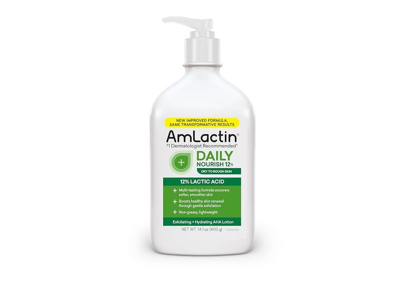 Amlactin Daily Exfoliating + Hydrating AHA Lotion, 12% Lactic Acid, 14.1 oz/400 g