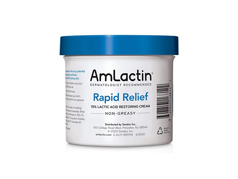 Amlactin Rapid Relief Restoring Cream, 15% Lactic Acid, Non-Greasy, 12 oz