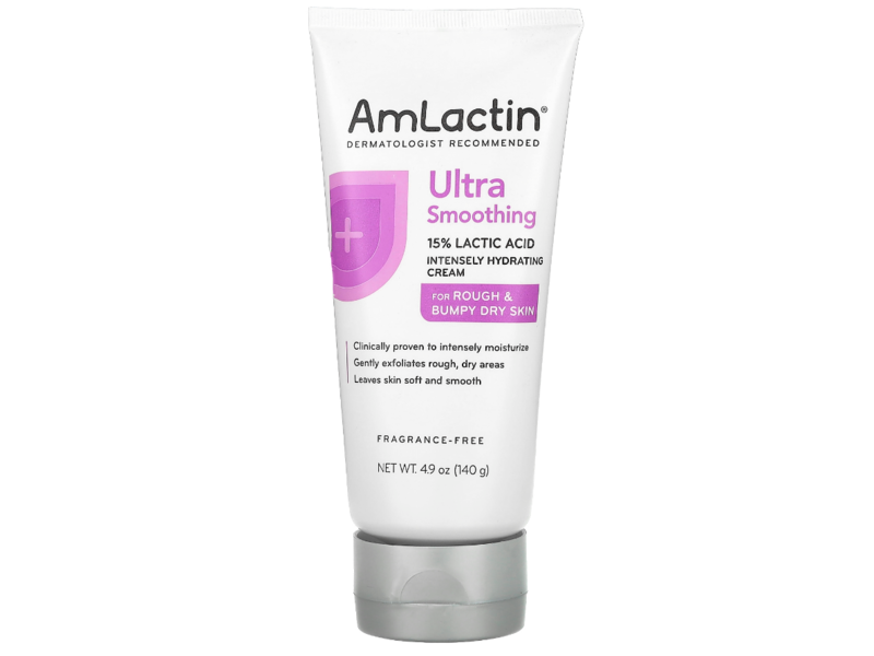 AmLactin Ultra Smoothing Intensely Hydrating Cream, Lactic Acid, 4.9 oz / 140 g