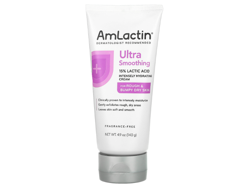 AmLactin Ultra Smoothing Intensely Hydrating Cream, Lactic Acid, 4.9 oz/140 g