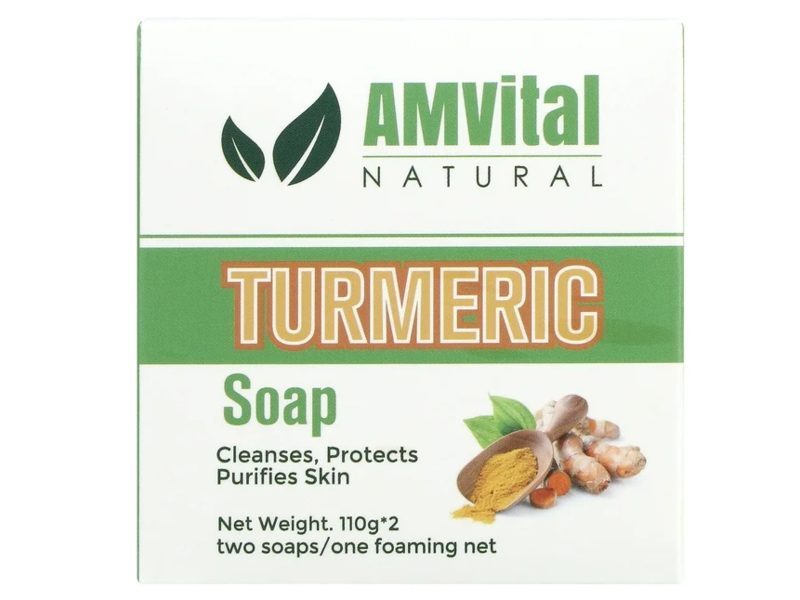 Amvital Soap, Turmeric, 110 g , 2 Count