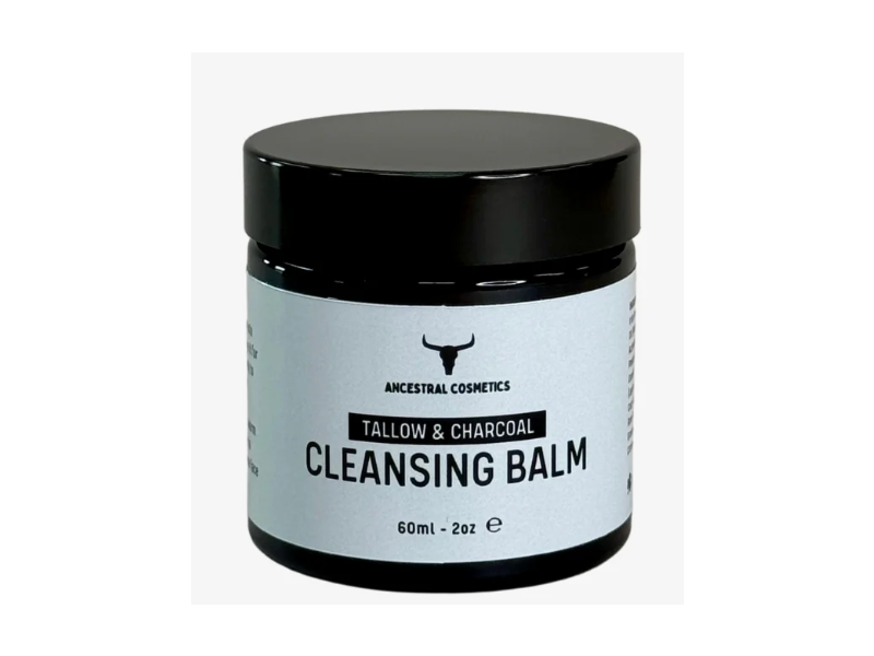 Ancestral Cosmetics Cleansing Balm, Tallow & Charcoal, 2 oz/60 mL