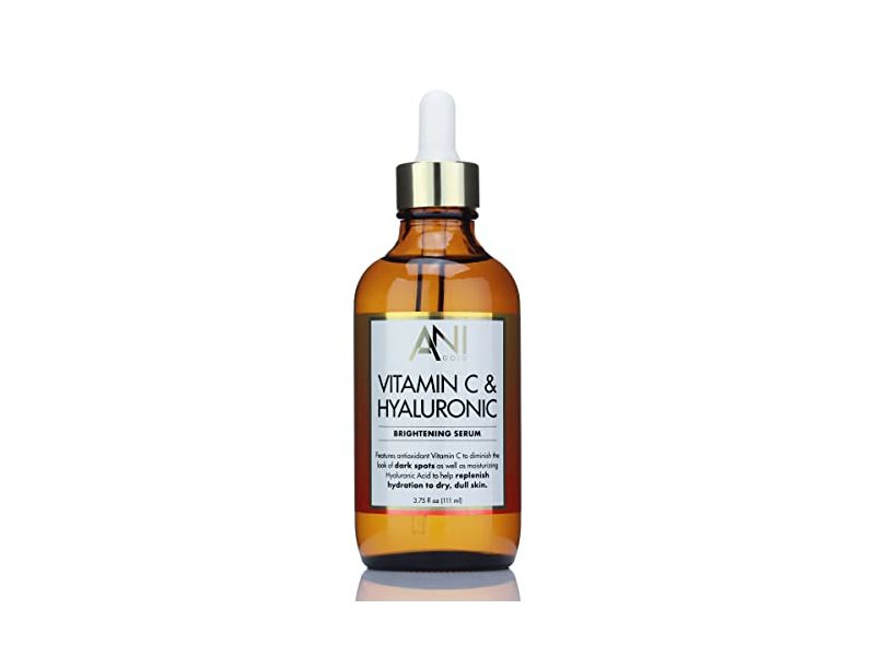 Anigold Facial Brightening Serum, Vitamin C & Hyaluronic Acid, 3.75 fl oz/111 mL