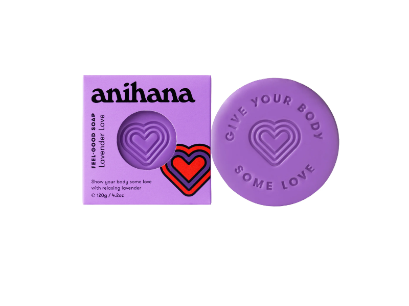 Anihana Feel-Good Soap, Lavender Love, 4.2 oz/120 g