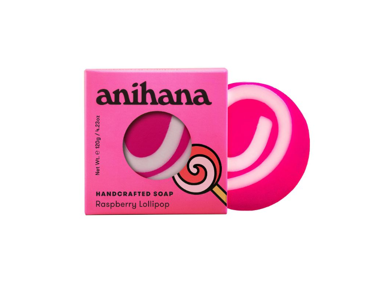 Anihana Soap Bar, Raspberry Lollipop, 4.23 oz/120 g