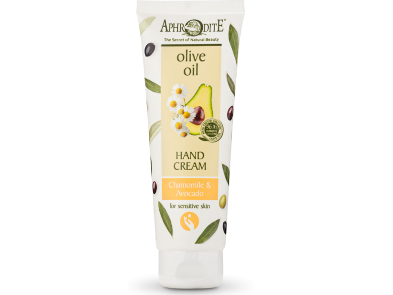 Aphrodite Olive Oil Hand Cream, Chamomile & Avocado, 3.38 fl oz/100 mL