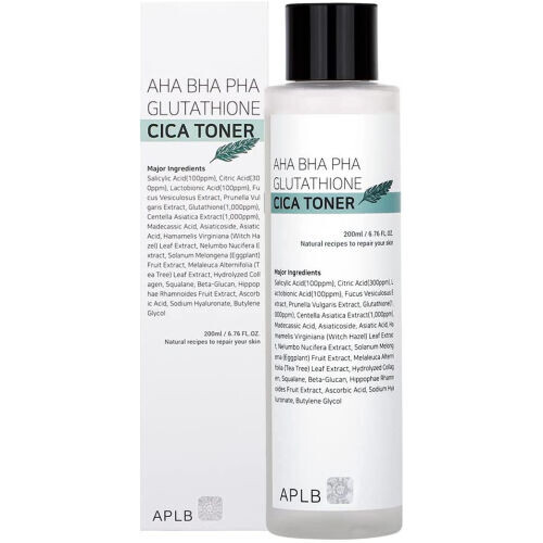 AHA BHA PHA Glutathione Cica Toner