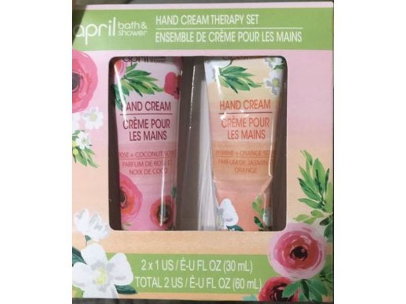 April Bath & Shower Hand Cream Therapy Set, 2 fl oz / 60 mL