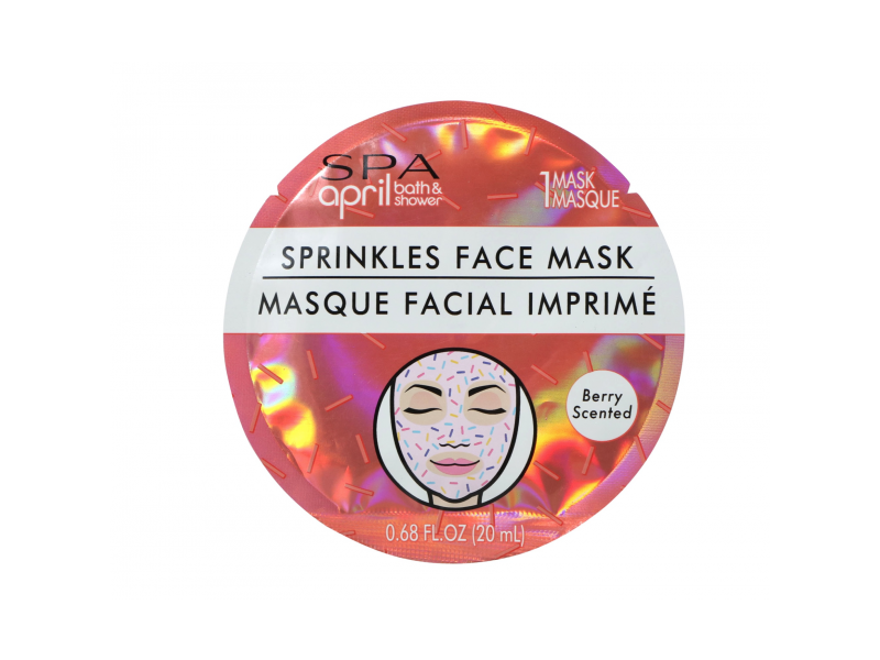April Bath & Shower Spa Sprinkles Face Mask, Berry Scented, 0.68 fl oz