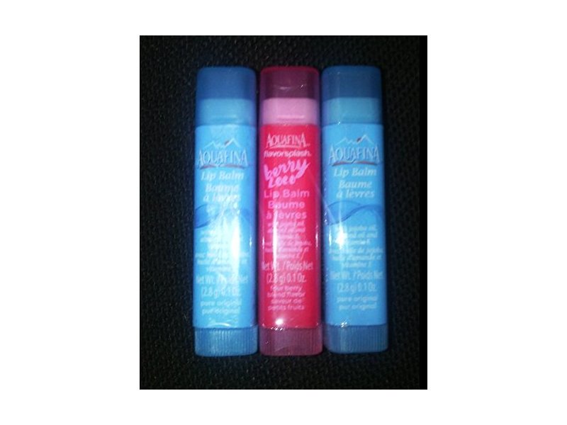 Aquafina Lip Balm, Varied Flavors, 3 Tubes