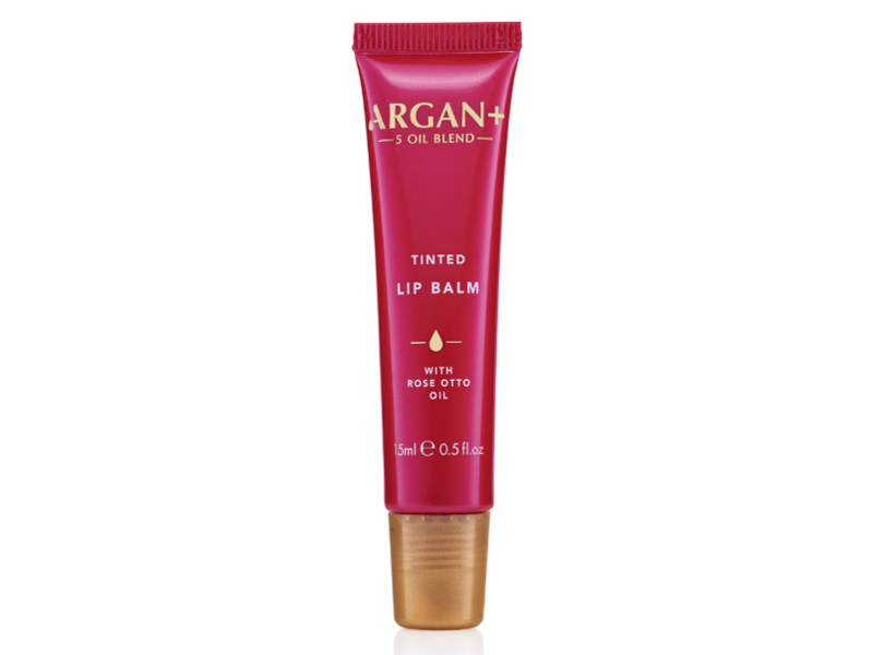Argan+ Tinted Lip Balm, Rose Otto Oil, 0.5 fl oz/15 mL