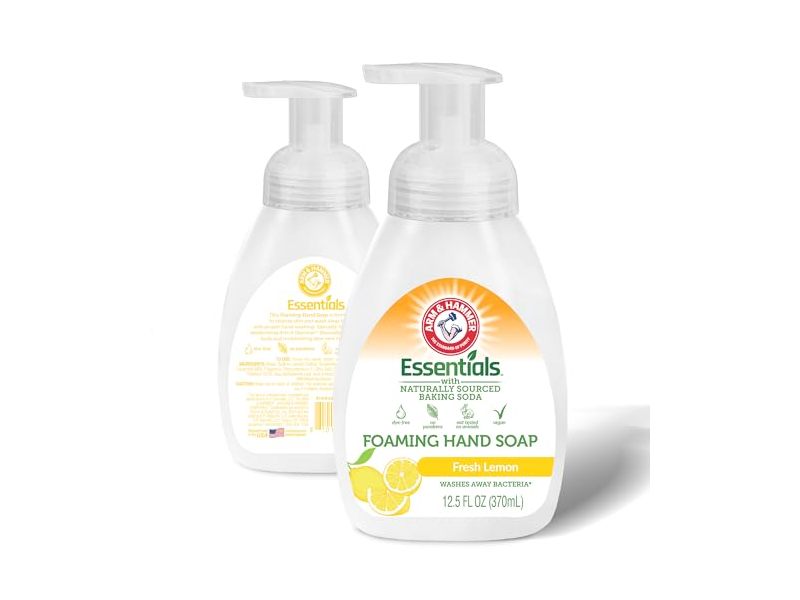 Arm & Hammer Essentials Foaming Hand Soap, Fresh Lemon, 12.5 fl oz/370 mL